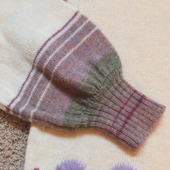 100% Wool Vintage Scottish Thistle Sweater - Picture 4 of 7